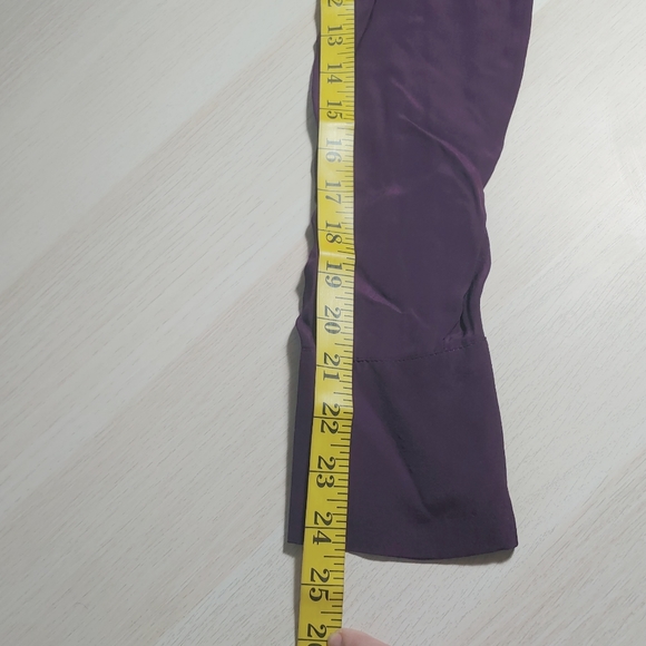 MANGO 2 tones sheer wrap bow tie long sleeves blouse - Picture 12 of 16